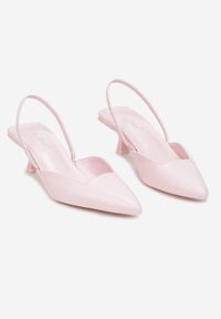 Renee - Różowe Sandały Chloropis. Nosek buta: szpiczasty. Zapięcie: pasek. Kolor: różowy. Obcas: na obcasie. Wysokość obcasa: średni #5