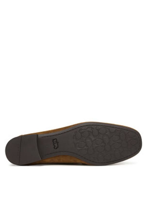 Coach Loafersy CCC82 Brązowy. Kolor: brązowy. Materiał: skóra, zamsz