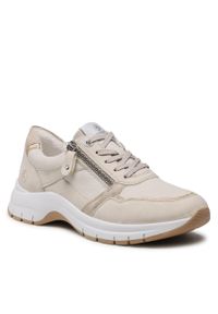 Sneakersy Remonte D0G02-60 Beige. Kolor: beżowy. Materiał: skóra