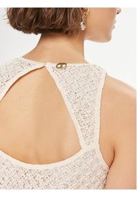 TwinSet - TWINSET Sukienka koktajlowa 241TP2440 Beżowy Regular Fit. Kolor: beżowy. Materiał: syntetyk. Styl: wizytowy #4