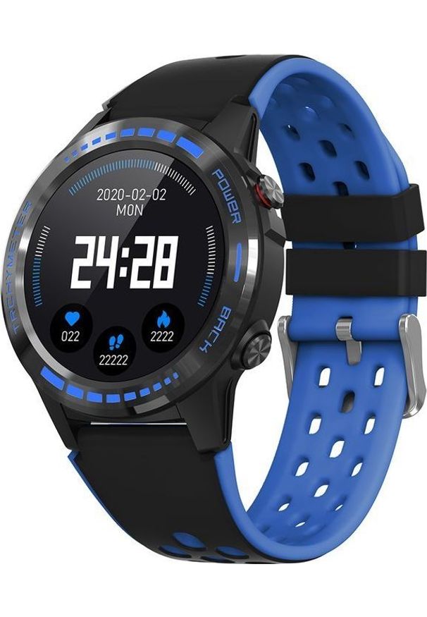 Smartwatch Pacific 12-2 Czarno-niebieski (15525). Rodzaj zegarka: smartwatch. Kolor: niebieski, wielokolorowy, czarny
