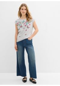 bonprix - T-shirt z miękkiej mieszanki wiskozy. Kolor: szary. Materiał: wiskoza #2