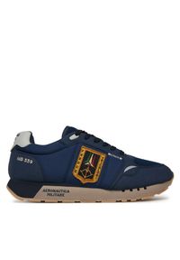 Sneakersy Aeronautica Militare. Kolor: niebieski
