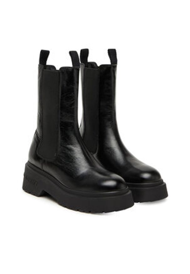 Tommy Jeans Sztyblety Tjw Chunky Shiny EN0EN02888 Czarny. Kolor: czarny. Materiał: skóra