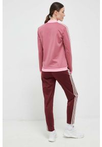Adidas - adidas dres damski kolor różowy. Kolor: różowy. Materiał: dresówka #2