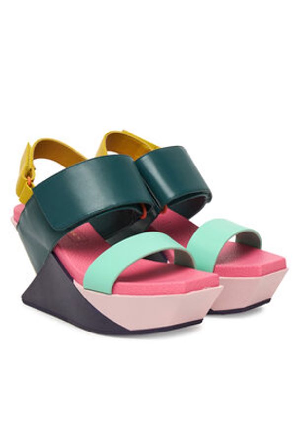 United Nude Sandały Delta Wedge Sandal 1041397816 Kolorowy. Materiał: skóra. Wzór: kolorowy