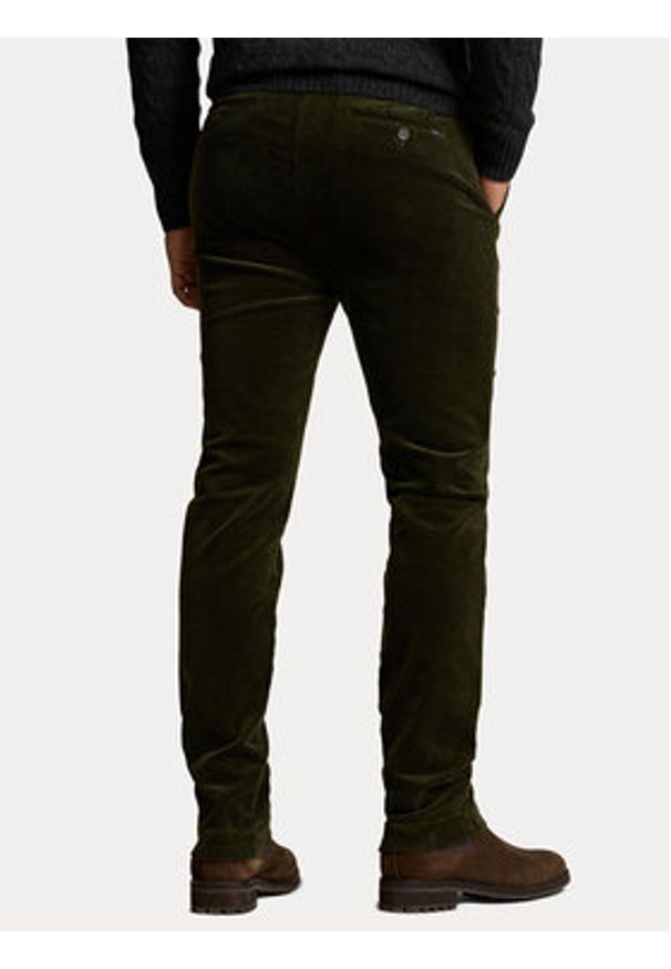 Polo Ralph Lauren Spodnie materiałowe 710879958016 Zielony Slim Fit. Kolor: zielony. Materiał: sztruks