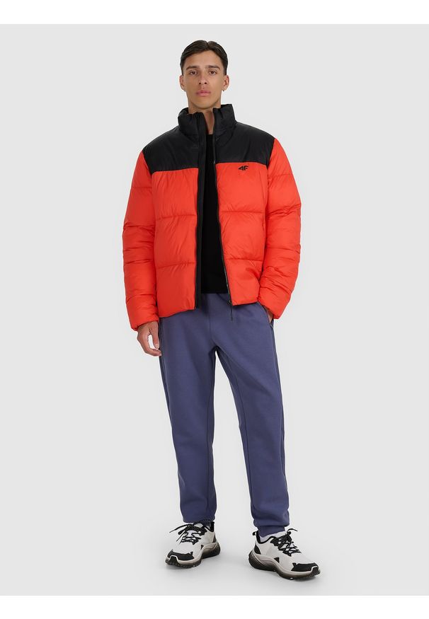 4f - 4F Kurtka puchowa z wypełnieniem syntetycznym męska - czerwona 3XL. Typ kołnierza: kołnierzyk stójkowy. Kolor: czerwony. Materiał: puch, syntetyk