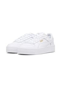 Puma - Młodzieżowe sneakersy Carina Street PUMA White Gold. Kolor: żółty, biały, wielokolorowy. Materiał: tkanina