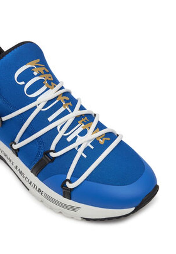 Versace Jeans Couture Sneakersy 78YA3SA6 Niebieski. Kolor: niebieski. Materiał: materiał