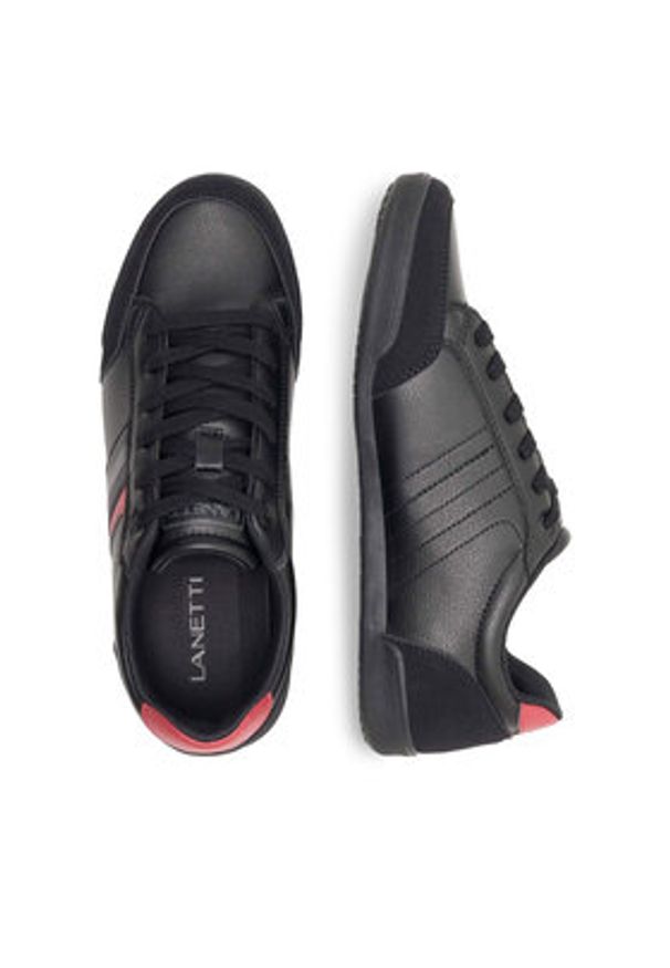 Lanetti Sneakersy MP07-01458-02 Czarny. Kolor: czarny