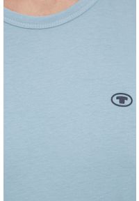 Tom Tailor Longsleeve bawełniany gładki. Okazja: na co dzień. Kolor: niebieski. Materiał: bawełna. Długość rękawa: długi rękaw. Wzór: gładki. Styl: casual