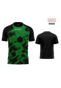 T-shirt Givova Art Sports 3XL Zielono-Czarny dla Mężczyzn. Kolor: czarny, zielony, wielokolorowy. Materiał: poliester. Wzór: nadruk. Sport: piłka nożna