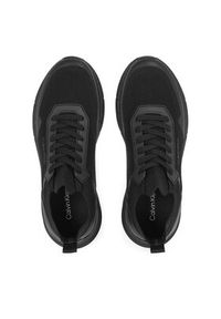 Calvin Klein Sneakersy Low Top Lace Up Knit HM0HM01266 Czarny. Kolor: czarny. Materiał: materiał #3