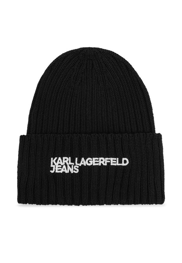 Czapka Karl Lagerfeld Jeans. Kolor: czarny
