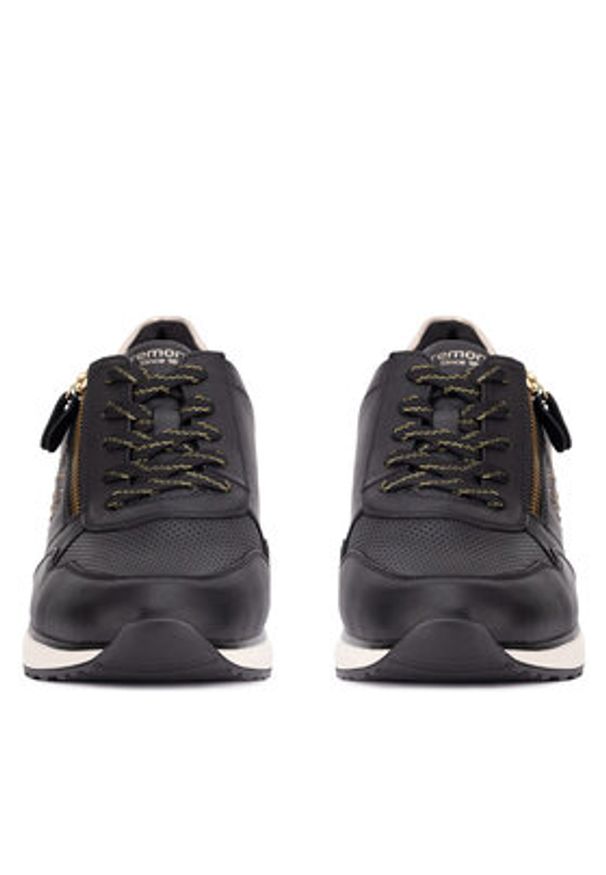Remonte Sneakersy D1G00-03 Czarny. Kolor: czarny. Materiał: skóra