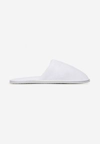 Born2be - Białe Klasyczne Kapcie na Płaskiej Podeszwie Leainna. Nosek buta: okrągły. Kolor: biały. Materiał: materiał. Obcas: na płaskiej podeszwie. Styl: klasyczny. Wysokość obcasa: niski #1