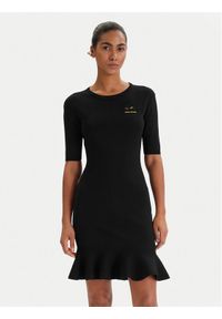 Armani Exchange Sukienka dzianinowa XW001872 AF10352 Czarny Slim Fit. Kolor: czarny. Materiał: syntetyk #1