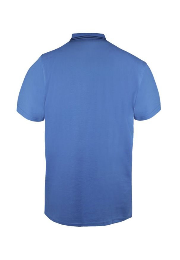 Koszulka Polo - Męska - Pako Jeans - Niebieska, Dekolt na Zamek. Okazja: na co dzień. Typ kołnierza: polo. Kolor: niebieski. Materiał: bawełna. Styl: casual