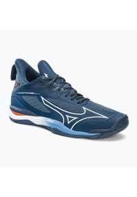 Buty męskie do piłki ręcznej Mizuno Wave Mirage 4 X1GA215021. Kolor: biały, niebieski, wielokolorowy. Model: Mizuno Wave. Sport: piłka ręczna