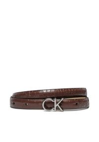 Calvin Klein Pasek Damski K60K612390 Brązowy. Kolor: brązowy. Materiał: skóra #1