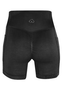 BESHAPED - Szorty fitness damskie Beshaped Lift Me Up z kieszeniami. Kolor: czarny. Materiał: nylon. Sport: fitness
