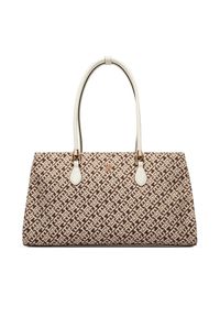 TOMMY HILFIGER - Tommy Hilfiger Torebka Th Grace Satchel Jacquard AW0AW18754 Brązowy. Kolor: brązowy #1