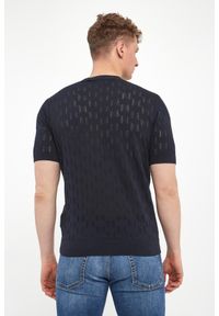 Karl Lagerfeld - T-shirt męski z ażurowym logo KARL LAGERFELD. Wzór: ażurowy #2