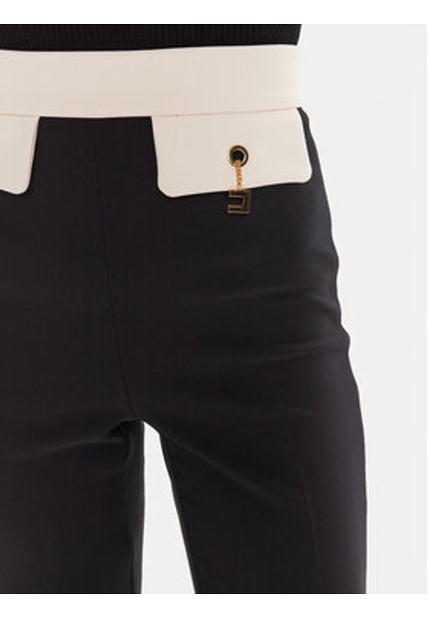 Elisabetta Franchi Spodnie materiałowe PA-T01-56E2-V340 Czarny Regular Fit. Kolor: czarny. Materiał: syntetyk