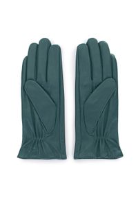 Wittchen - Damskie rękawiczki ze skóry stębnowane zielone. Kolor: zielony. Materiał: skóra. Wzór: aplikacja. Sezon: jesień, zima. Styl: klasyczny, elegancki #3