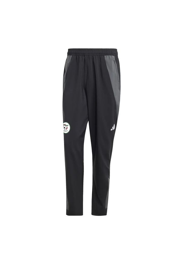 Adidas - Spodnie dresowe Prematch Algérie 2025. Kolor: czarny. Materiał: dresówka. Sport: piłka nożna