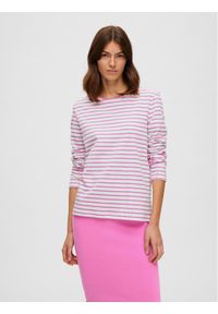 Selected Femme Bluzka Essential 16087915 Różowy Regular Fit. Kolor: różowy. Materiał: bawełna #1