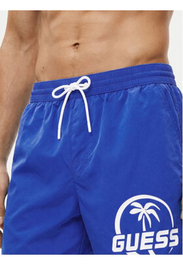 Guess Szorty kąpielowe F6GT01 WN162 Niebieski Regular Fit. Kolor: niebieski. Materiał: syntetyk