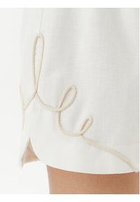 ACCESS FASHION Szorty materiałowe 53-5060-133 Biały Loose Fit. Kolor: biały. Materiał: len