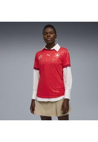 Puma - Damska koszulka domowa kobiecej reprezentacji Szwajcarii Team 2025 PUMA. Kolor: czerwony. Sport: piłka nożna