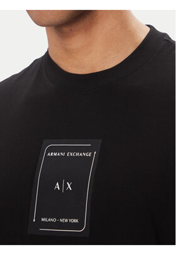 Armani Exchange T-Shirt XM000570 AF10356 UC001 Czarny Regular Fit. Kolor: czarny. Materiał: bawełna