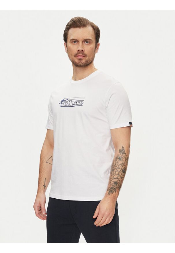 Ellesse T-Shirt Compellioni SHV20123 Biały Regular Fit. Kolor: biały. Materiał: bawełna