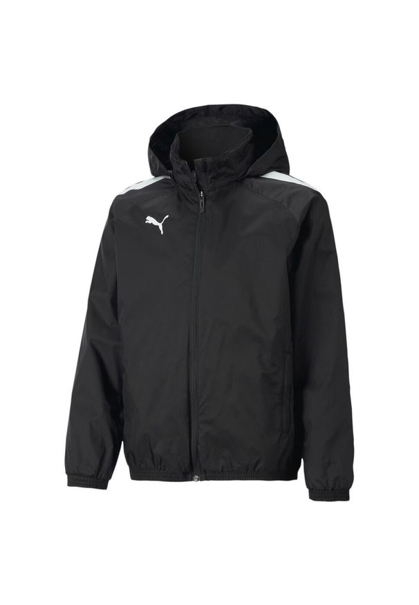 Kurtka dziecięca Puma Team Liga All Weather. Kolor: biały, wielokolorowy, czarny