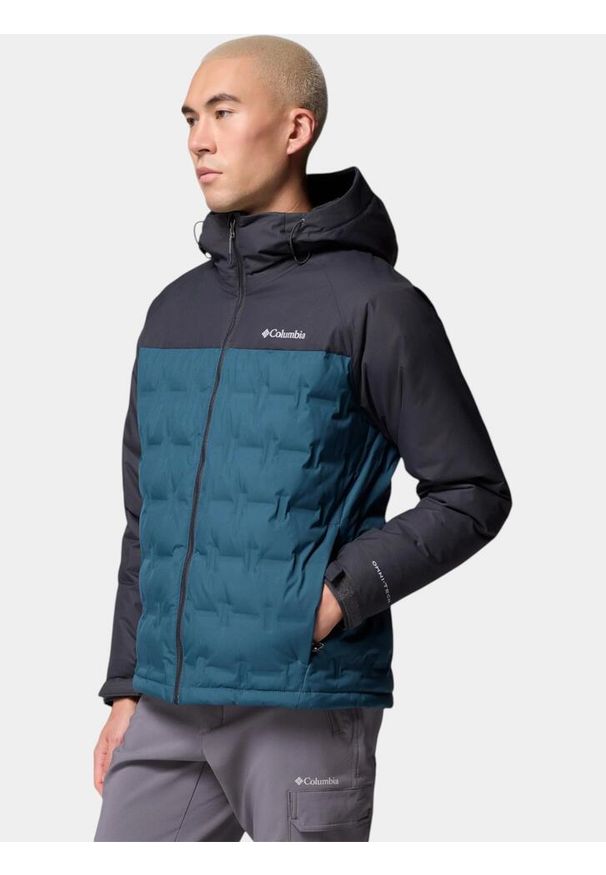 columbia - Kurtka Puchowa Męska Columbia Grand Trek III. Kolor: niebieski, wielokolorowy, czarny. Materiał: puch. Sezon: zima. Sport: turystyka piesza
