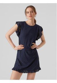 Vero Moda Bluzka Tassa 10286067 Granatowy Loose Fit. Kolor: niebieski. Materiał: syntetyk #4