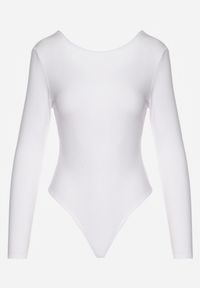 Renee - Białe Basicowe Body Sadovelle. Okazja: na co dzień, do pracy, na spotkanie biznesowe. Kolor: biały. Materiał: jeans. Długość rękawa: długi rękaw. Długość: długie. Styl: sportowy, casual, biznesowy, elegancki #5