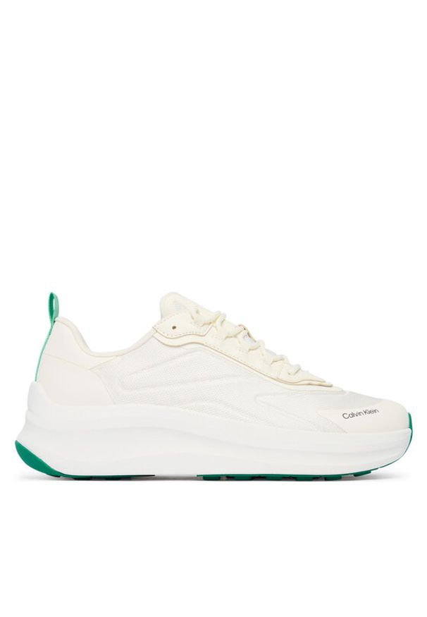 Calvin Klein Sneakersy HM0HM02224 Kremowy. Kolor: kremowy. Materiał: materiał