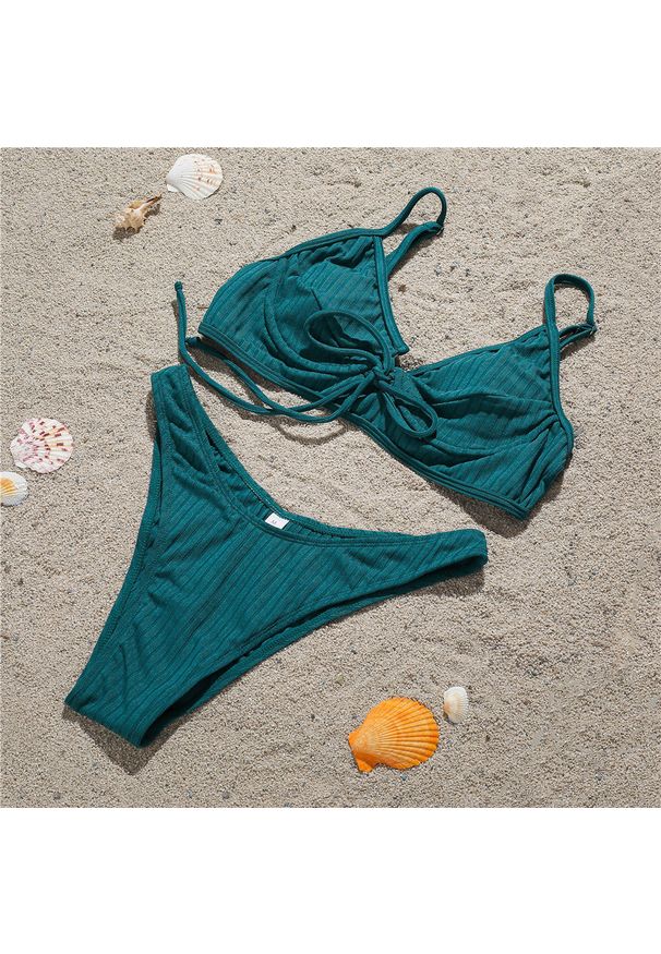 Intica - bikini push-up plażowe z regulowanymi ramiączkami Arub. Kolor: czarny. Materiał: tkanina