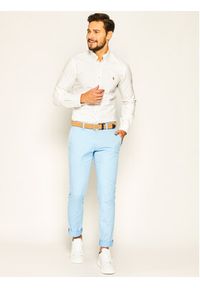 Polo Ralph Lauren Koszula Core Replen 710549084 Biały Slim Fit. Typ kołnierza: polo. Kolor: biały. Materiał: bawełna
