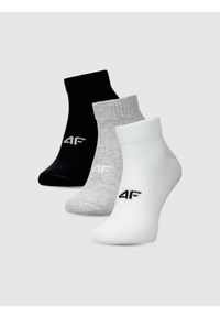 4f - 4F Skarpetki casual za kostkę (3-pack) damskie - multikolor 35-38. Kolor: wielokolorowy. Materiał: bawełna, włókno, materiał, poliamid