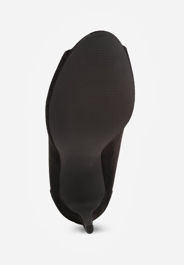 Born2be - Czarne Ażurowe Sandały Vices na Szpilce Selianna. Okazja: na co dzień. Nosek buta: otwarty. Kolor: czarny. Materiał: jeans. Wzór: ażurowy. Obcas: na szpilce. Styl: klasyczny, casual, wizytowy. Wysokość obcasa: średni