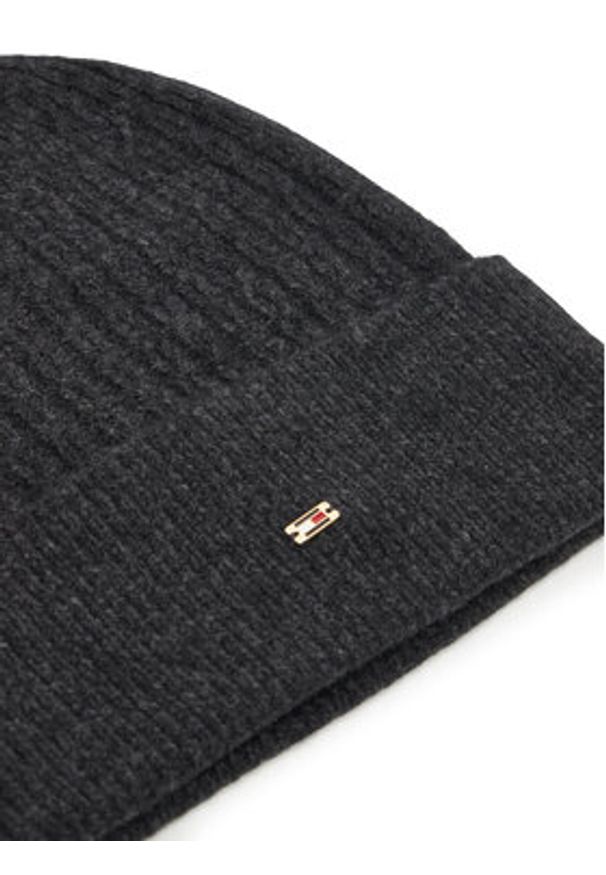 TOMMY HILFIGER - Tommy Hilfiger Czapka Th Cable Enamel Flag AW0AW17776 Czarny. Kolor: czarny. Materiał: poliamid, nylon