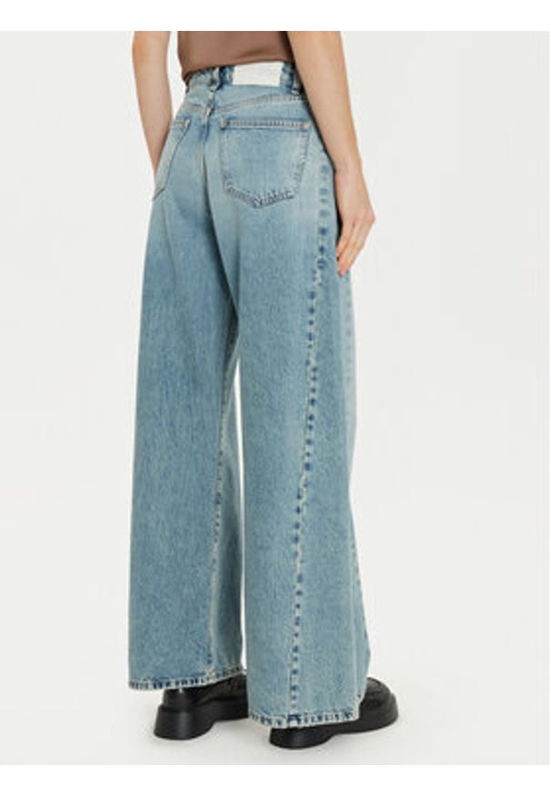 ViCOLO Jeansy DS0114 Niebieski Wide Leg. Kolor: niebieski
