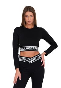 Karl Lagerfeld - KARL LAGERFELD Czarny top. Kolor: czarny #3