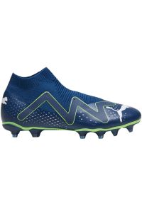 Buty piłkarskie Puma Future Match+ Ll FG/AG 107366 03 niebieskie. Kolor: niebieski. Materiał: dzianina, syntetyk. Szerokość cholewki: normalna. Sport: piłka nożna